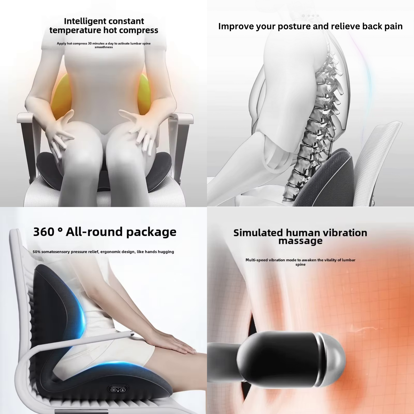 CozyCush - Heat Massage Support Seat